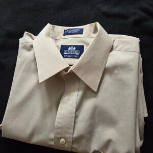 Stafford Super Shirt Wrinkle Free Shirt Mens Cream 17 / 34-35 (6)